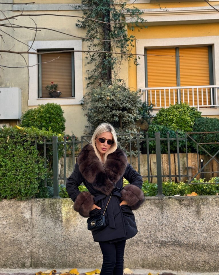 Dora Black Kürklü Mont