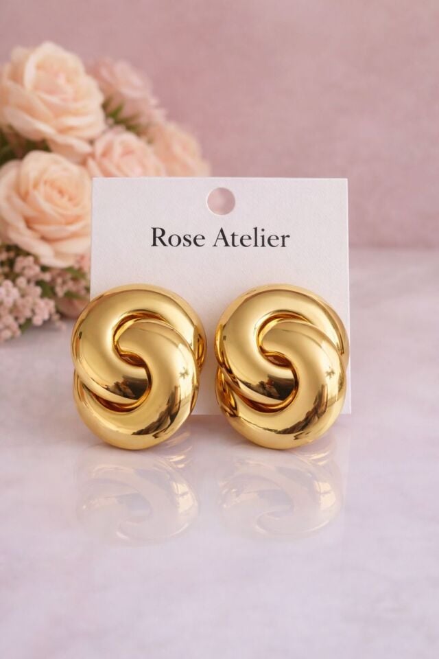 Gold Knot Küpe