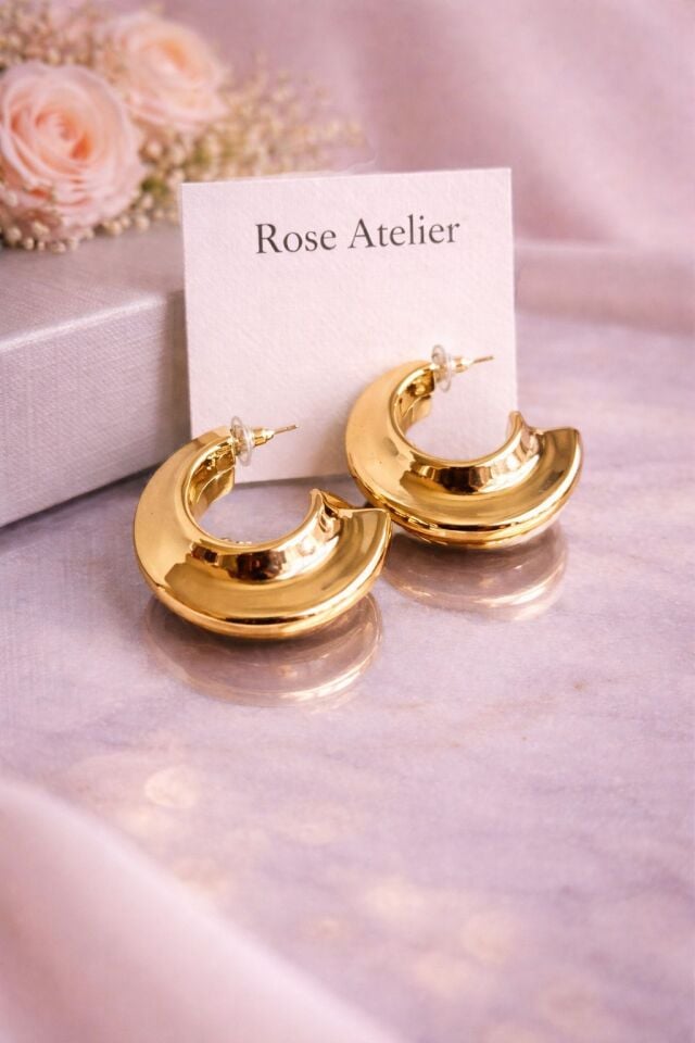 Gold Crescent Küpe