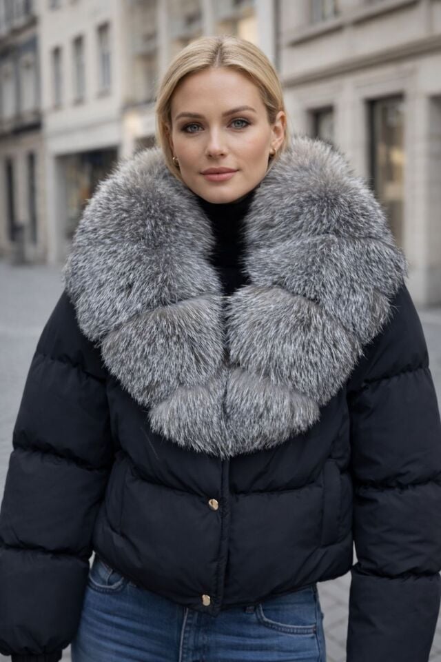 Paris Black Arjante Kürklü Puffer Mont